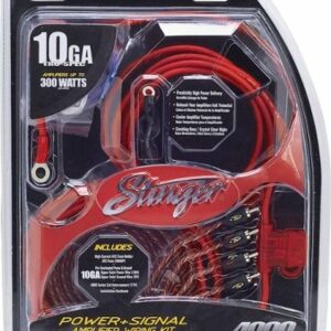 Stinger - 4000 Series 10GA Complete Amplifier Wiring Kit for Car Audio Systems up to 300W/30A - Red