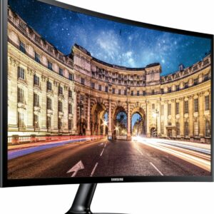 Samsung - Geek Squad Certified Refurbished 24" LED Curved FHD FreeSync Monitor - High Glossy Black