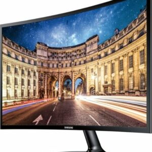 Samsung - Geek Squad Certified Refurbished 24" LED Curved FHD FreeSync Monitor - High Glossy Black