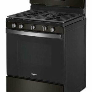 Whirlpool - 5.0 Cu. Ft. Freestanding Gas Range with Self-Cleaning and SpeedHeat Burner - Black Stainless Steel