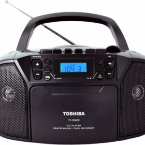 Toshiba - CD-RW/CD-R/CD-DA Boombox with AM/FM Radio - Black