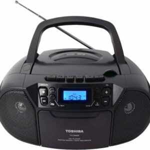 Toshiba - CD-RW/CD-R/CD-DA Boombox with AM/FM Radio - Black