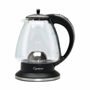 Capresso - H2O Glass 1.42L Electric Kettle - Black/Polished Chrome