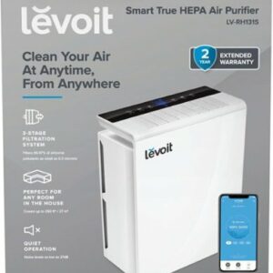 Levoit - TruClean Smart 360 Sq. Ft True HEPA Air Purifier - White