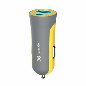 RapidX - X2PD 2-Port Vehicle Charger with One QC 18W USB Port & One 30W USB-C Port, 48W Max Output - Yellow