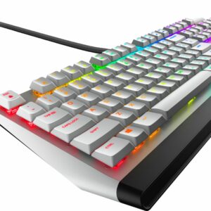 Alienware - AW510K Full-size Wired Mechanical CHERRY MX Low Profile Red Switch Gaming Keyboard with RGB Back Lighting - Lunar Light