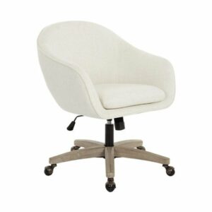 OSP Home Furnishings - Nora 5-Pointed Star Plush Padded Office Chair - Linen