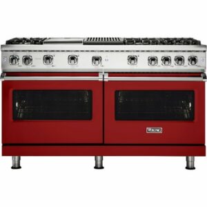 Viking - Professional 5 Series Freestanding Double Oven Gas Convection Range - Reduction Red