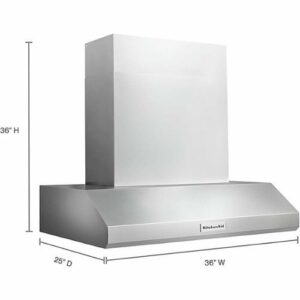 KitchenAid - 36" Externally Vented Range Hood - Stainless Steel