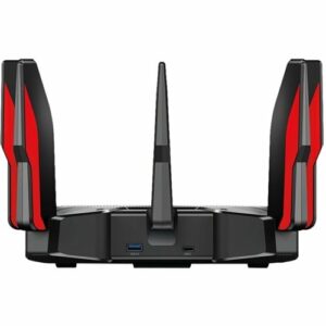 TP-Link - Archer AX11000 Tri-Band Wi-Fi 6 Router - Black/Red