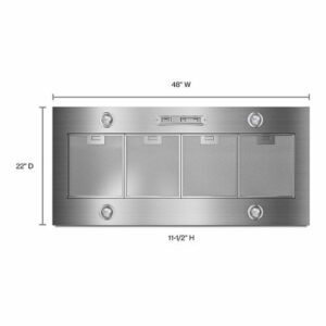 Whirlpool - 48" Externally Vented Range Hood - Stainless Steel