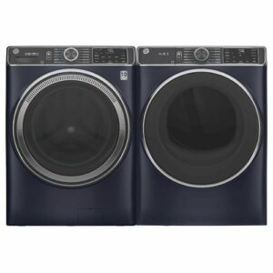 GE - 5.0 Cu Ft High-Efficiency Stackable Smart Front Load Washer w/UltraFresh Vent, Microban Antimicrobial & 1-Step Wash+Dry - Sapphire Blue