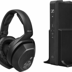 Sennheiser - RS 175 RF Wireless Headphone System for TV Listening with Bass Boost and Surround Sound Modes - Black