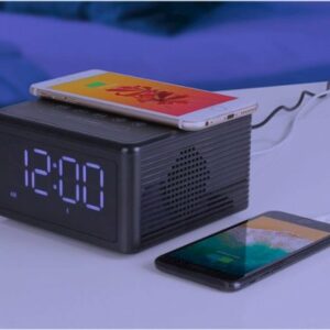 Aluratek - Wireless Charging FM Clock Radio - Black