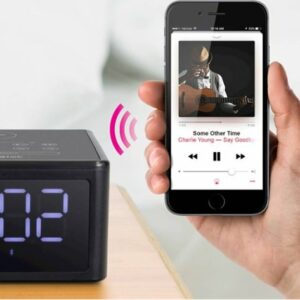 Aluratek - Wireless Charging FM Clock Radio - Black