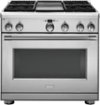 Monogram - 5.75 Cu. Ft. Freestanding Dual Fuel True Convection Range with Self-Cleaning and Griddle - Stainless Steel