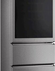 LG - SIGNATURE 65-Bottle Wine Refrigerator with InstaView - Textured Steel