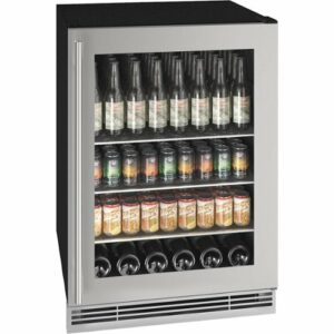 U-Line - 1 Class 194-Can Beverage Cooler - Stainless Steel