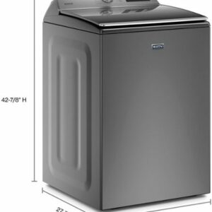 Maytag - 5.2 Cu. Ft. High Efficiency Smart Top Load Washer with Extra Power Button - Metallic Slate