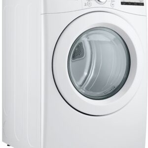 LG - 7.4 Cu. Ft. Stackable Electric Dryer with FlowSense - White