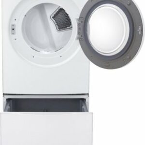 LG - 7.4 Cu. Ft. Stackable Electric Dryer with FlowSense - White