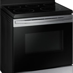 Samsung - 5.9 cu. ft. Freestanding Electric Range with Self-Cleaning - Stainless Steel