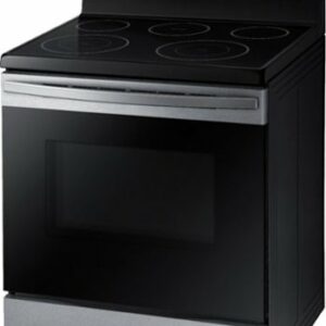 Samsung - 5.9 cu. ft. Freestanding Electric Range with Self-Cleaning - Stainless Steel