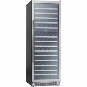 Zephyr - Presrv 24 in. 138-Bottle Full Size Dual Zone Wine Cooler - Stainless Steel/Glass