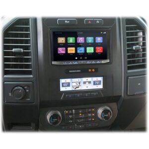 PAC - Integrated Radio Replacement Dash Kit with Climate and Steering Wheel Controls for Select Ford F-Series Trucks - Black