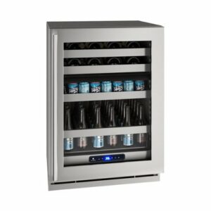 U-Line - 5 Class 14-Bottle Dual Zone Wine Cooler - Stainless Steel