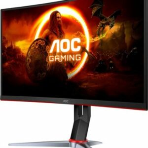 AOC - G2 Series C27G2 27" LED Curved FHD FreeSync Premium Monitor (DisplayPort, HDMI, VGA) - Black/Red