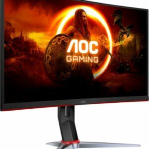 AOC - G2 Series C27G2 27" LED Curved FHD FreeSync Premium Monitor (DisplayPort, HDMI, VGA) - Black/Red