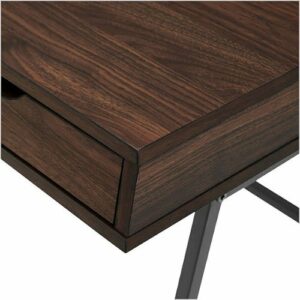 Walker Edison - Modern Industrial 3-Drawer Wood Computer Desk - Dark Walnut