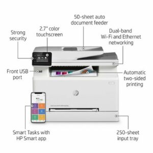 HP - LaserJet Pro M283fdw Wireless Color All-In-One Laser Printer - White