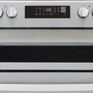 LG - 6.3 Cu. Ft. Smart Freestanding Electric Convection Range with Easy Clean, Air Fry and WideView Window - Stainless Steel