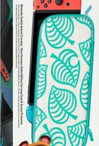 Animal Crossing: New Horizons Aloha Edition Carrying Case and Screen Protector for Nintendo Switch - White