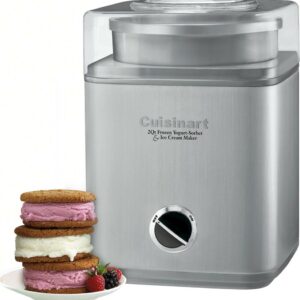 Cuisinart - Pure Indulgence 2-Quart Ice Cream and Sorbet Maker - Brushed Metal