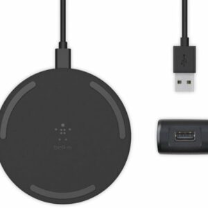 Belkin - Quick Charge Wireless Charging Pad - 10W Qi-Certified Charger Pad for iPhone, Samsung Galaxy, Apple Airpods Pro & More - Black