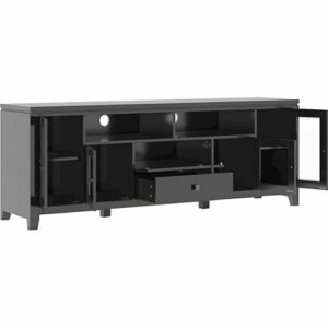 Simpli Home - Cosmopolitan Contemporary TV Media Stand for Most TVs Up to 80" - Black