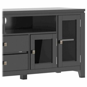 Simpli Home - Cosmopolitan Contemporary TV Media Stand for Most TVs Up to 80" - Black