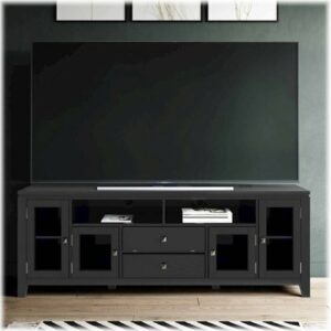 Simpli Home - Cosmopolitan Contemporary TV Media Stand for Most TVs Up to 80" - Black