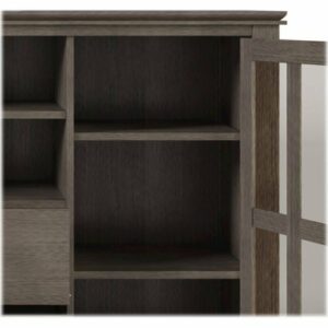 Simpli Home - Artisan SOLID WOOD 53 inch Wide Transitional TV Media Stand in Farmhouse Grey For TVs up to 60 inches - Farmhouse Gray