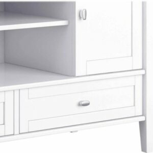 Simpli Home - Warm Shaker Solid Wood 47 inch Wide Transitional TV Media Stand For TVs up to 50 inches - White