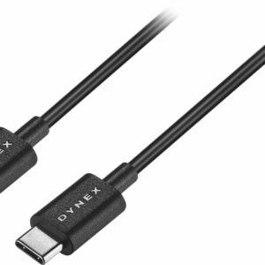 Dynex™ - 3' USB Type C-to-USB Type C Charge-and-Sync Cable - Black