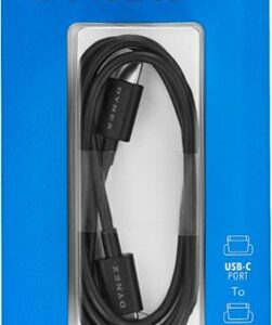 Dynex™ - 3' USB Type C-to-USB Type C Charge-and-Sync Cable - Black