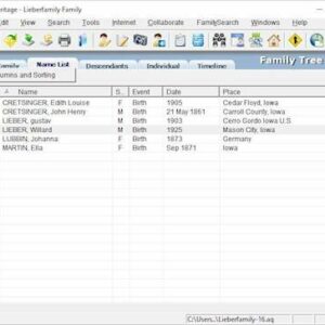 Individual Software - Family Tree Heritage Gold 16 - Windows [Digital]