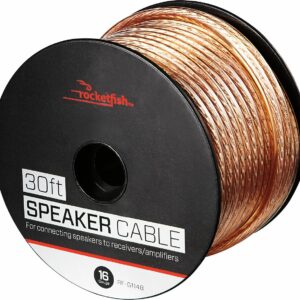 Rocketfish™ - 30' 16 Gauge Pure Copper Speaker Wire - Clear