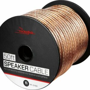 Rocketfish™ - 50' 16 Gauge Pure Copper Speaker Wire - Clear