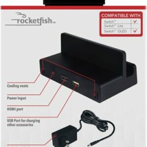 Rocketfish™ - TV Dock Kit For Nintendo Switch & Switch OLED - Black