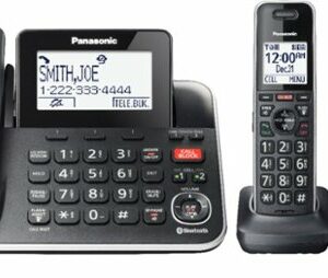 Panasonic - KX-TGF882B Link2Cell DECT 6.0 Expandable Corded/Cordless Phone with Digital Answering System and Smart Call Blocker - Black